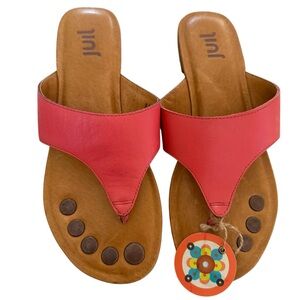 Juil Brio Copper Infused Grounding Coral Sandals NWT Flip Flops Earthing